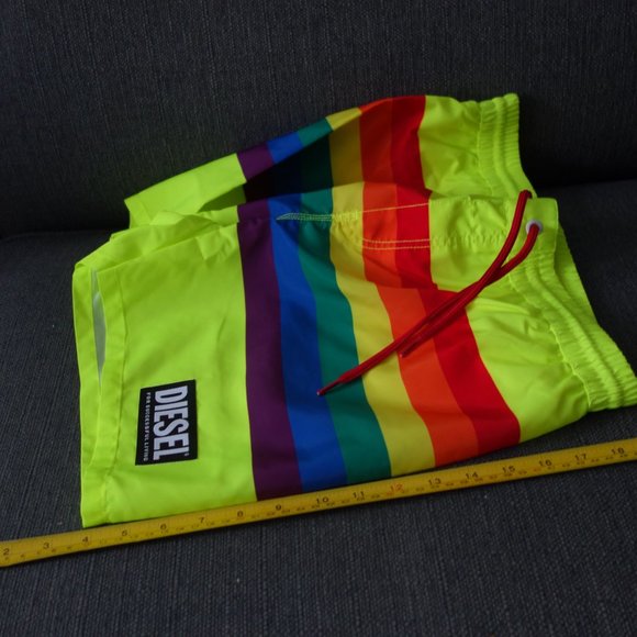 Diesel Beachware Only the Brave Pride Collection Swim Trunks Size M*Never Worn* - Picture 14 of 14